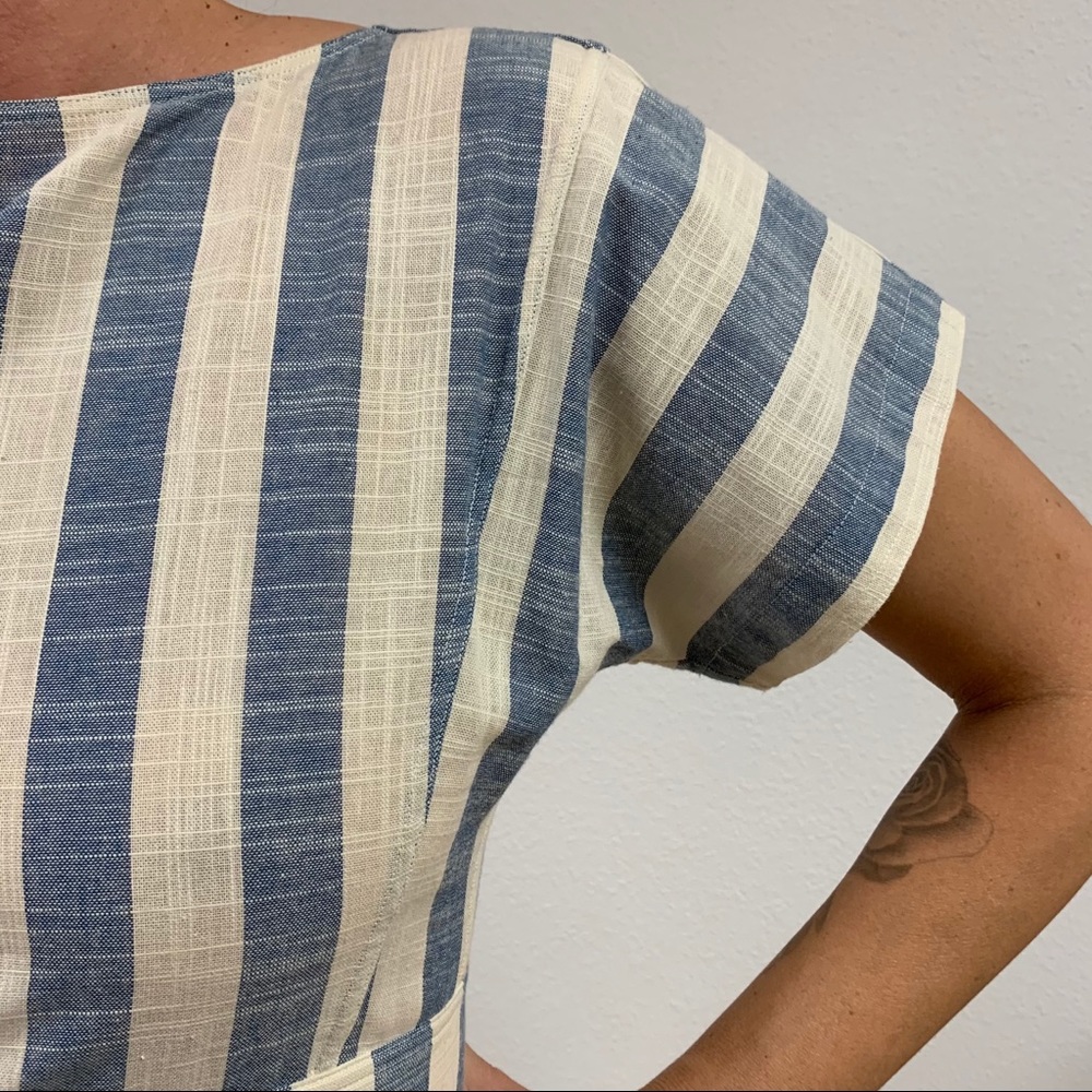 Christy Dawn Blue and white stripe dress.